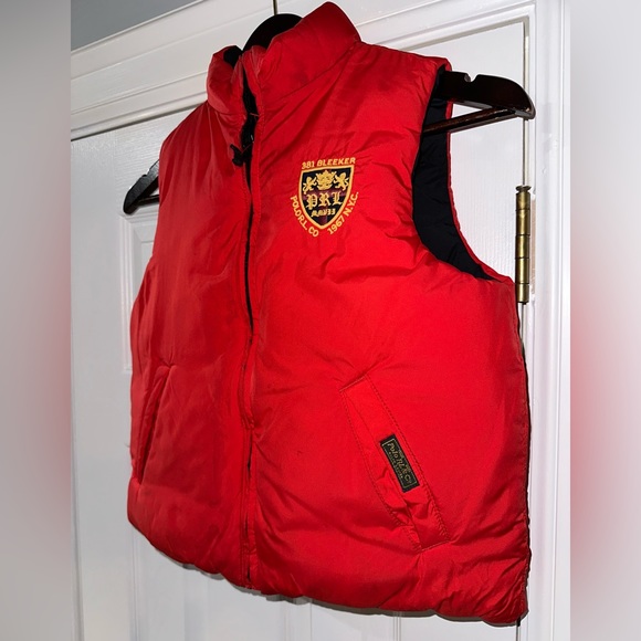 RALPH LAUREN POLO, REVERSIBLE RED/BLACK, BOY’S DOWN WINTER/SKI VEST    Size: 6/8 - Picture 2 of 13